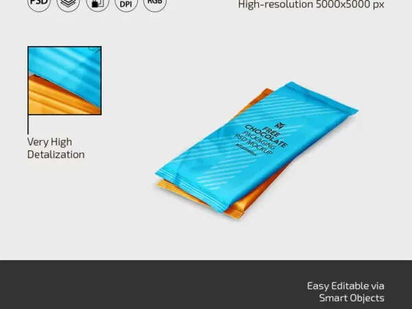 3 Showcases of Chocolate Packaging Mockup 1