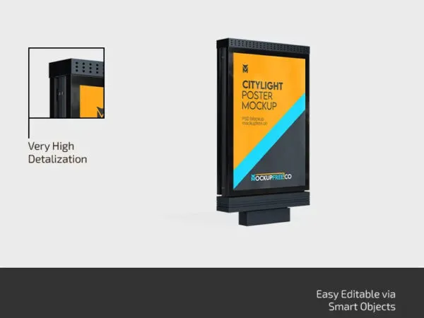3 Showcases of Citylight Poster Mockup 1