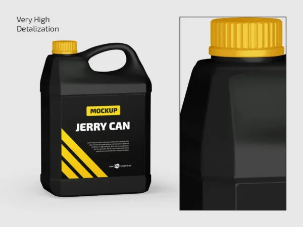 3 Showcases of Jerry Can Mockup 1