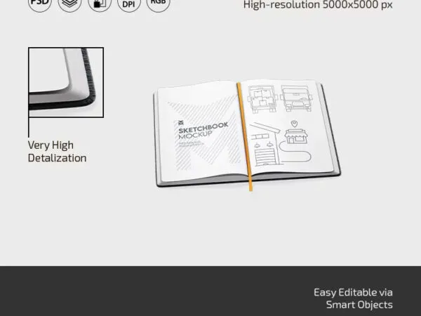 3 Showcases of Sketchbook Mockup 1