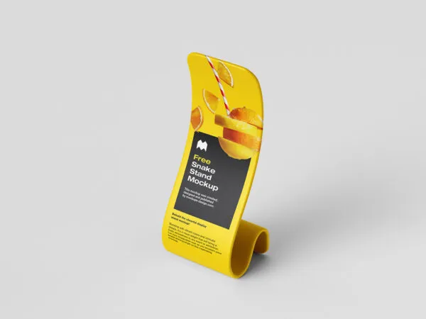 3 Showcases of Snake Display Stand Mockup 1
