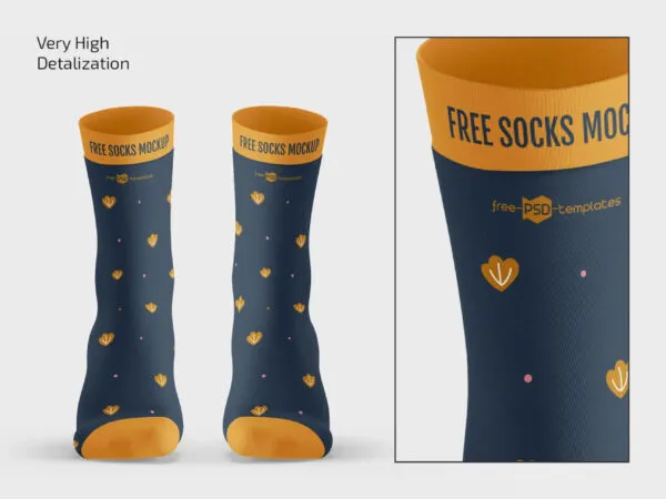 3 Showcases of Socks Mockup 1