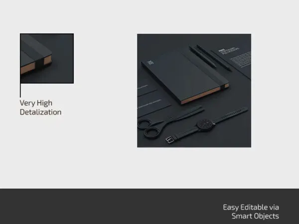 3 Showcases of Stationary Mockup 1