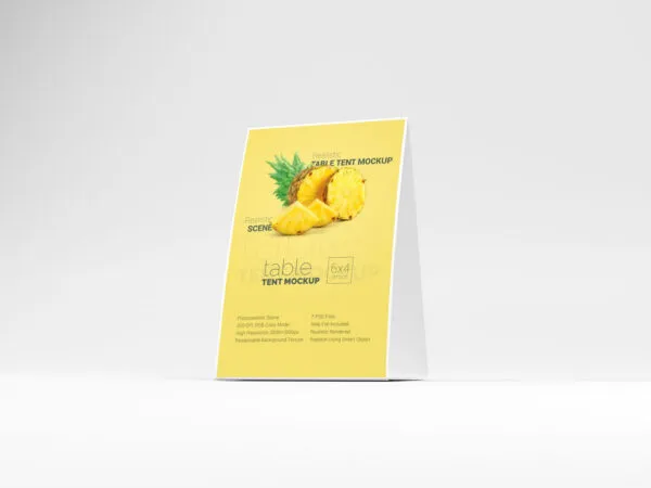 3 Showcases of Table Tent Mockup 1