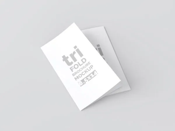 3 Showcases of Trifold Brochure Mockup 1