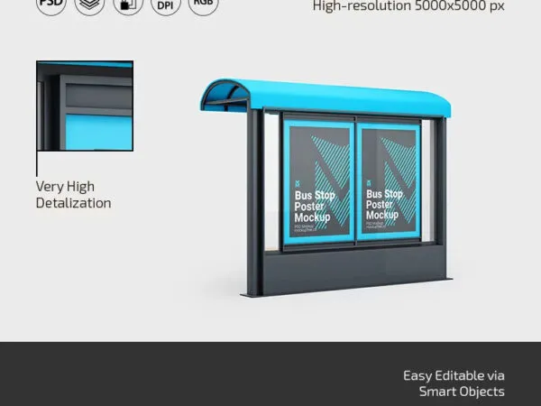3 Sights of Bus Stop Poster Mockup 1