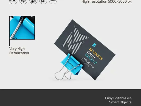 3 Sights of Business Card Mockup 1