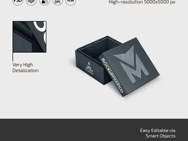 3 Sights of Gift Box Mockup 1