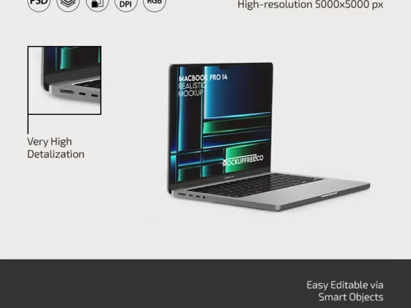 3 Sights of MacBook Pro 14 Mockup 1