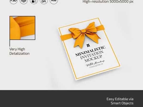 3 Sights of Minimalistic Invitation Mockup 1