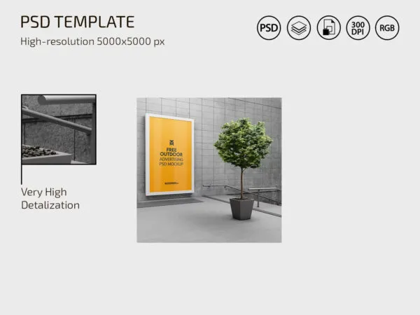 3 Sights of Outdoor Advertising Billboard Mockup 1