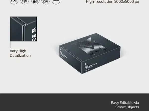 3 Sights of Packaging Box Mockup 1