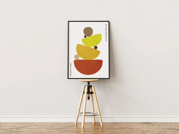 3 Sights of Poster Mockup on The Stool 1