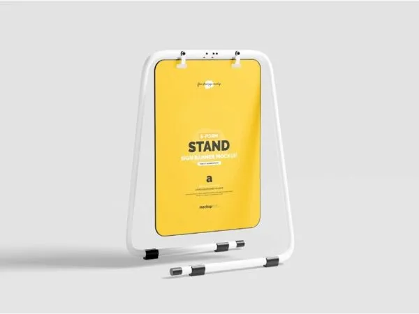 3 Sights of S Form Banner Stand Mockup 1