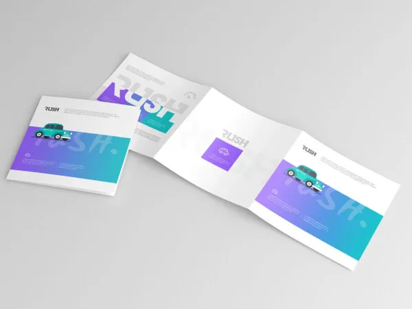 3 Sights of Square Trifold Brochure Mockup 1