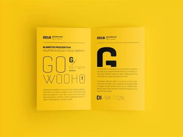 3 Sights of US Letter Bifold Brochure Mockup 1