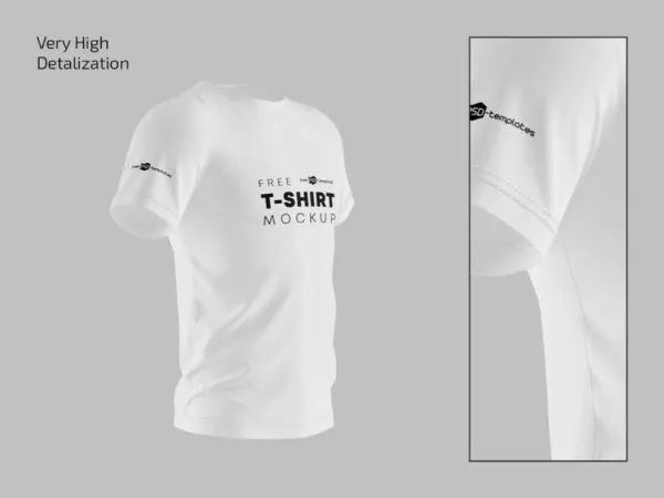 3 Sights of White Mens T Shirt Mockup 1
