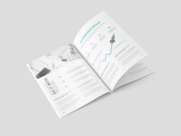 3 Views of A4 Magazine Mockup 1