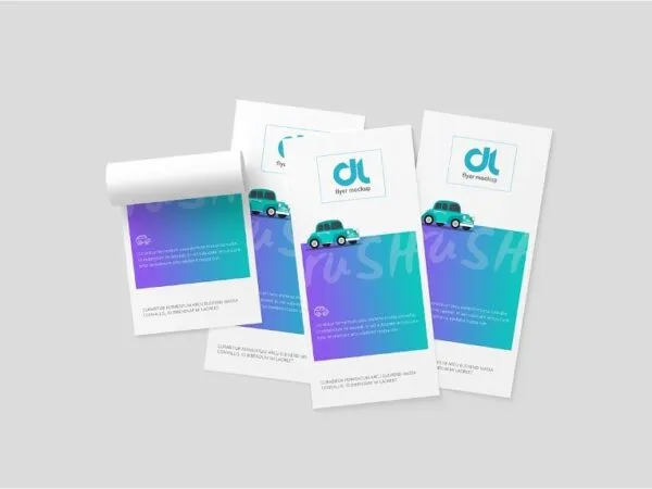 3 Views of DL Flyer Mockup 1