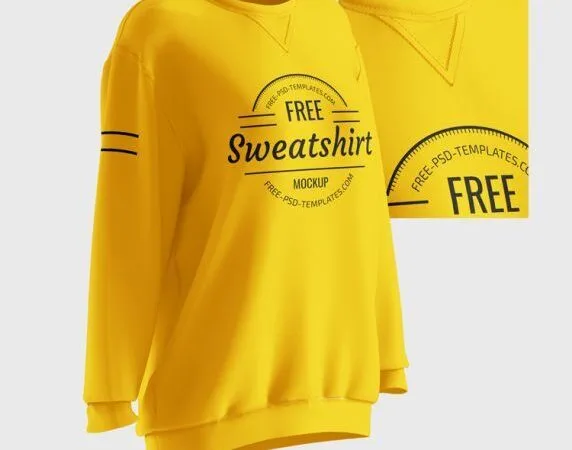 3 mockups of Womens Sweatshirt from Different Perspectives 1