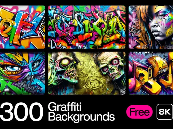 300 Graffiti Backgrounds 1
