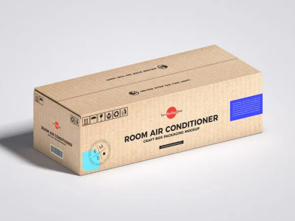 34 Point View of Air Conditioner Carton Box Packaging Mockup 1