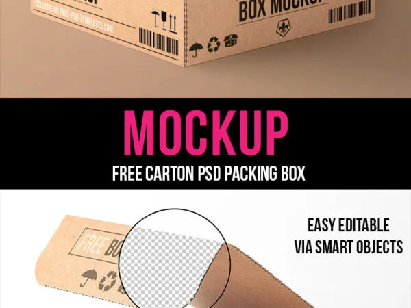 34 View Close up Shot Open Carton Packing Box Mockup 1
