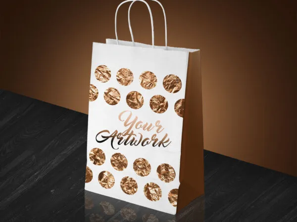 34 View Paper Turn Top Shopping Bag Mockup 1