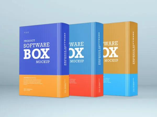 34 View Side by Side Standard Product Software Boxes Mockup 1