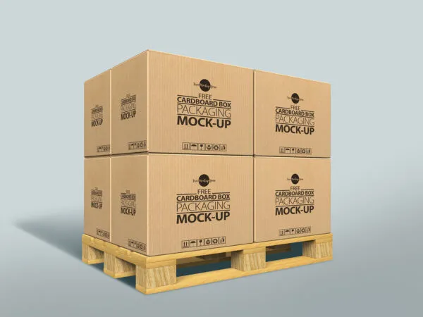 34 View of Cardboard Packaging Boxes Mockup 1