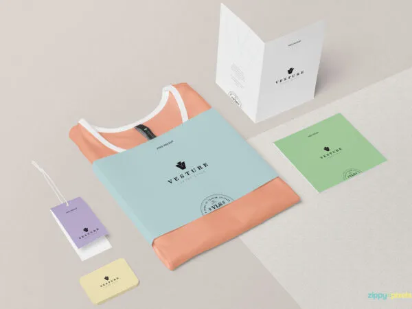 34 View of Fashion Branding Objects Mockup 1