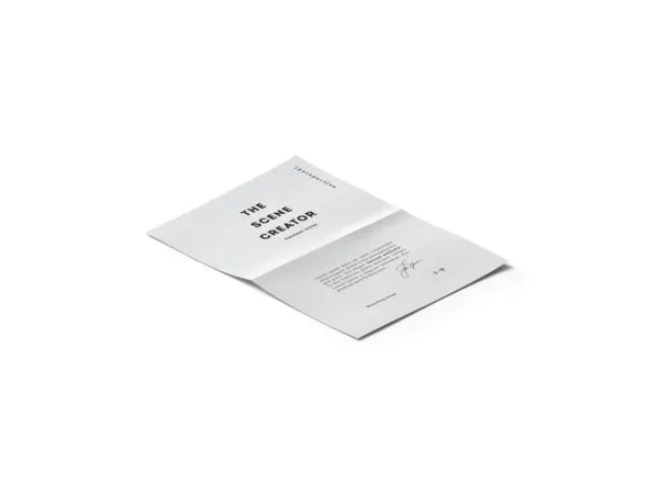 34 View of Paper Mockup Folded Vertically 1