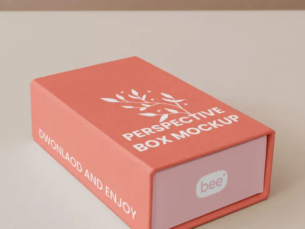 34 View of Rectangular Box Mockup 1