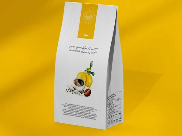 34 View of a Classic Coffee Bag Mockup 1