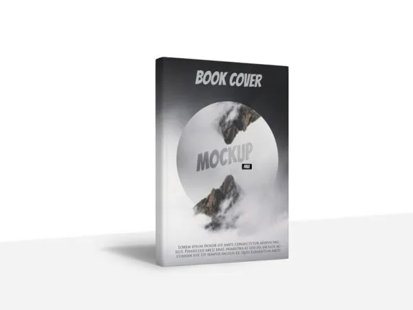 34 View of a Standing Book Cover Mockup 1