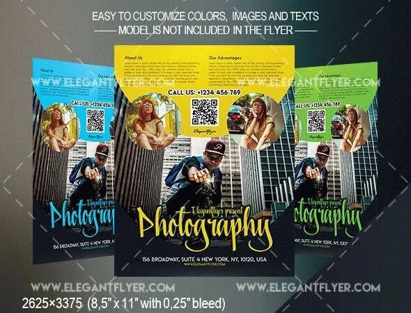 3D Geometric Urban Photography Business Flyer and Facebook Cover Templates 1