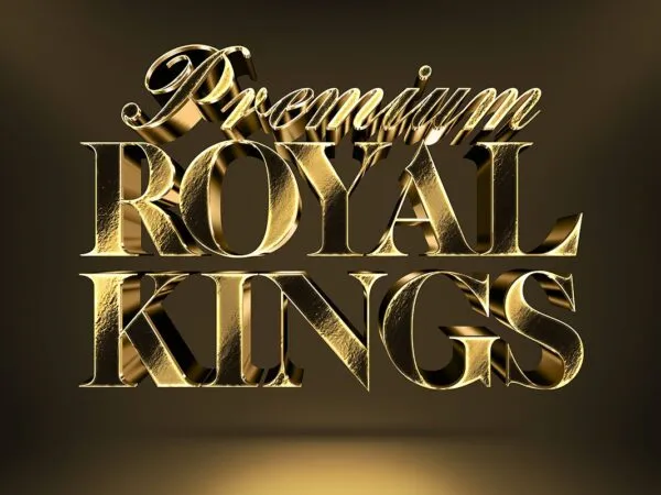 3D Gold Text and Logo Effect 1