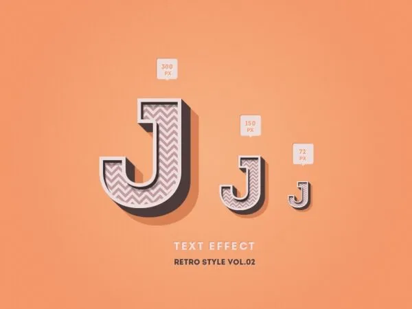 3D Nostalgic Retro Text Effect 1