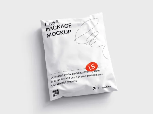 3D Wrinkled Postal Package Mockup 1