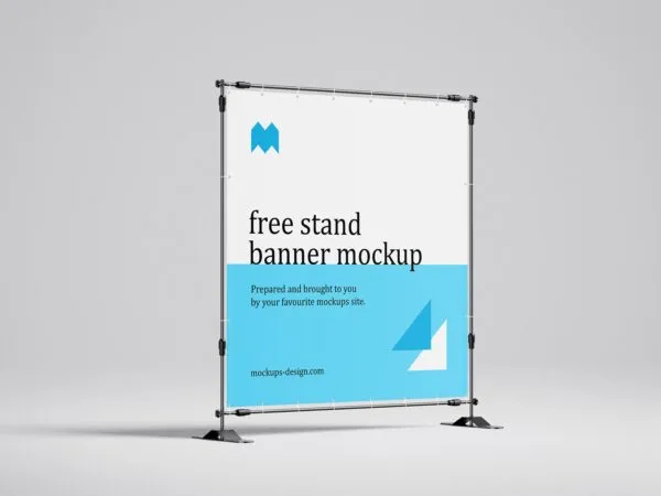 4 Banner Stand Mockups in Different Angles 1