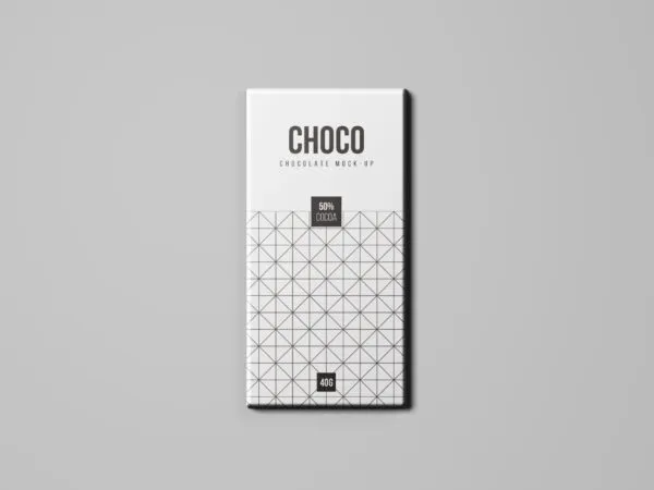4 Chocolate Package Mockups with 4 Different Shots 1
