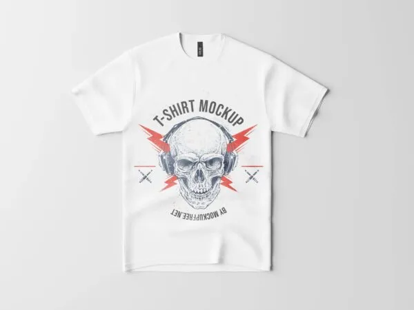 4 Collarless T Shirt Mockups in Various Views 1