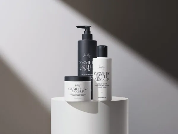 4 Cosmetic Set Mockups in Various Sights 1