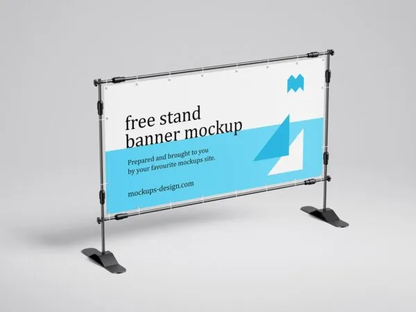 4 Different Angles Banner Stand Mockups 1