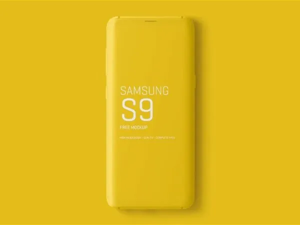 4 Different Minimal Samsung Galaxy S9 Mockups 1