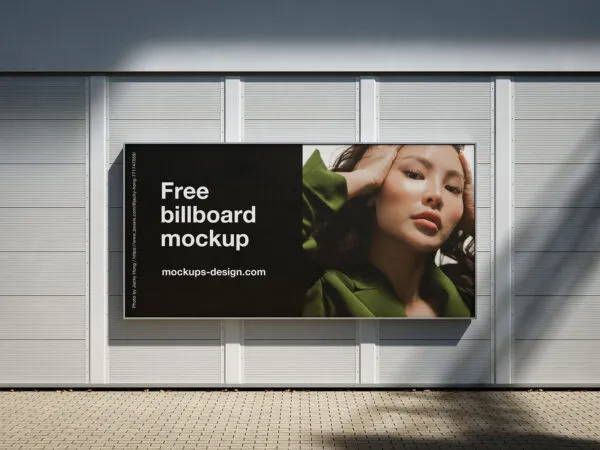 4 Different Shots of Billboard Mockup 1