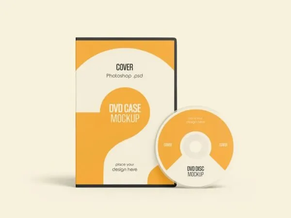 4 Different Sights of DVD Case Mockup 1