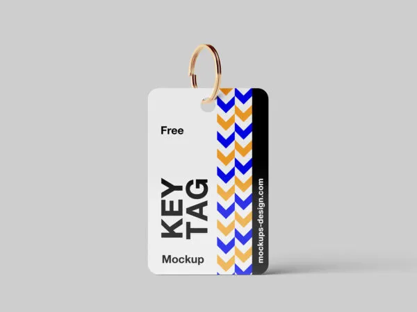 4 Different Sights of Key Tag Mockup 1
