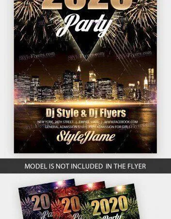 4 Festive Urban New Years Party Flyers and Facebook Cover Templates 1