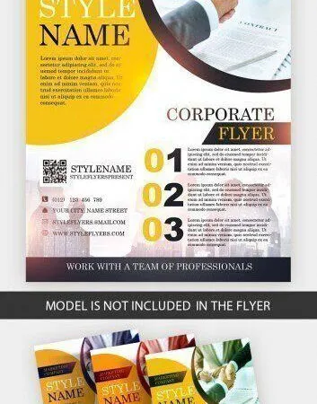 4 Geometric Abstract Modern Corporate Flyers 1